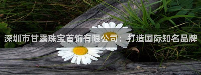 老新宝5授权登录：深圳市甘露珠宝首饰有限公司：打造国际知名品牌